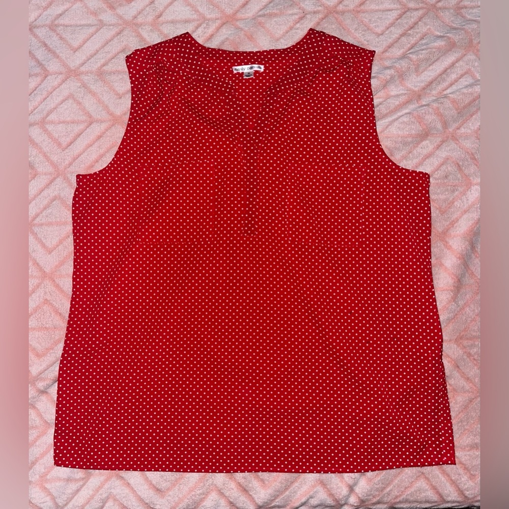 Red Polka Dot Sleeveless Camisole